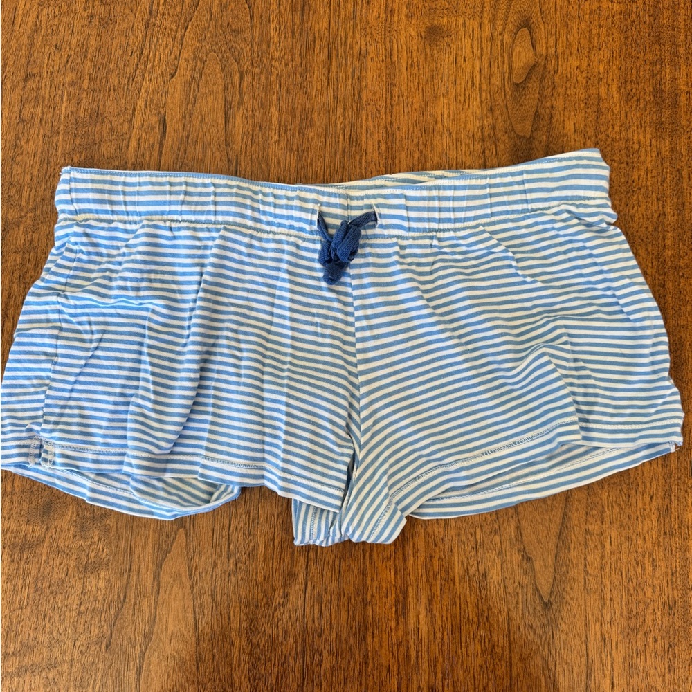 Old Navy Light Blue and White Striped Shorts